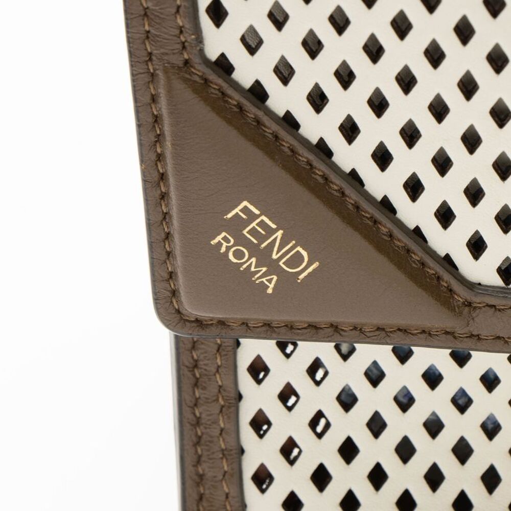 Fendi Perforated Leather Kan U Small Shoulder Bag - Picture 9 of 14